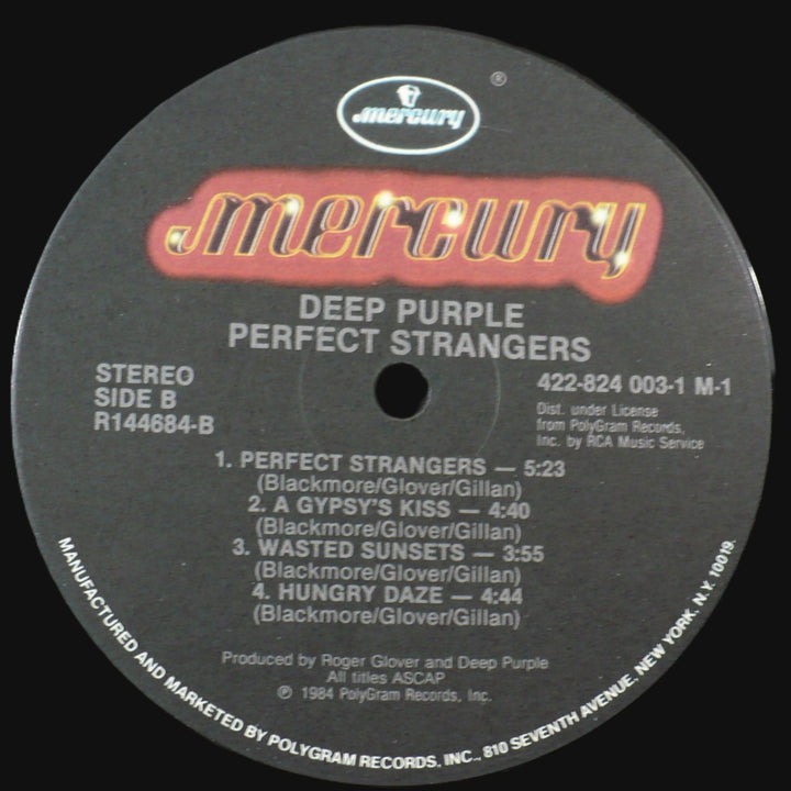 Deep Purple Perfect Strangers 1984 Vintage Vinyl 12" Record.