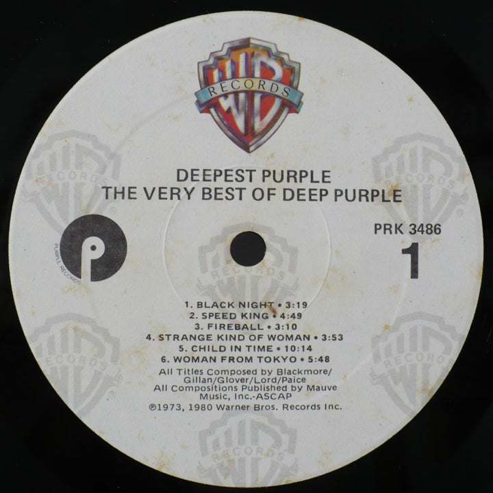Deepest Purple : The Very Best of Deep Purple 1980 Vinyl Record.