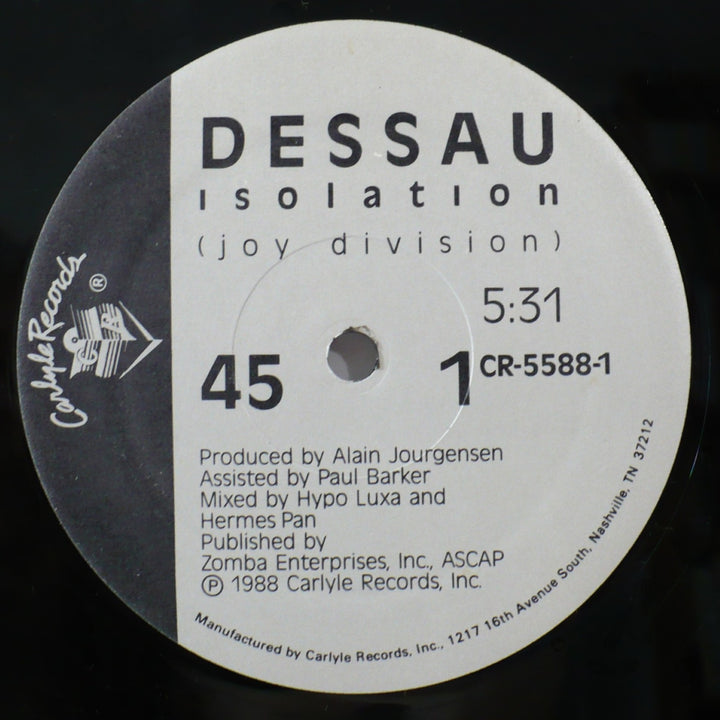 Dessau Isolation 1988 Vintage Vinyl 12 inch single.