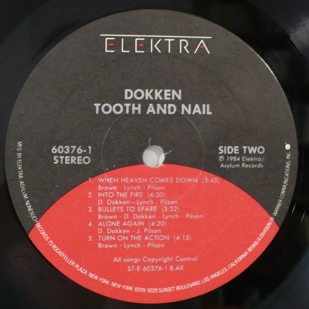 Dokken Tooth and Nail 1984 Vintage Vinyl Record Elektra 9 60376-1.