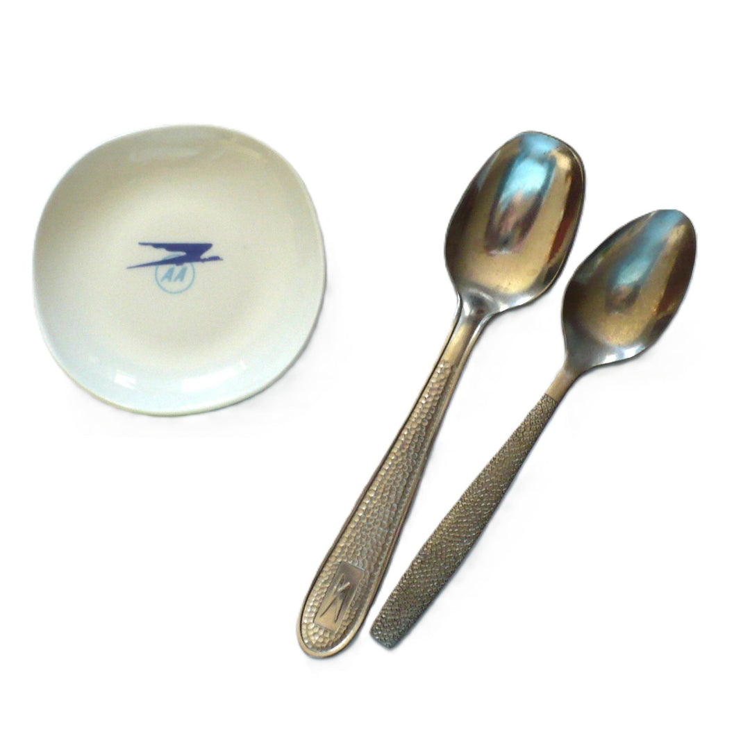1950 Vintage Aerolineas Argentina Butter Pat Dish Aviation Catering & Flatware.