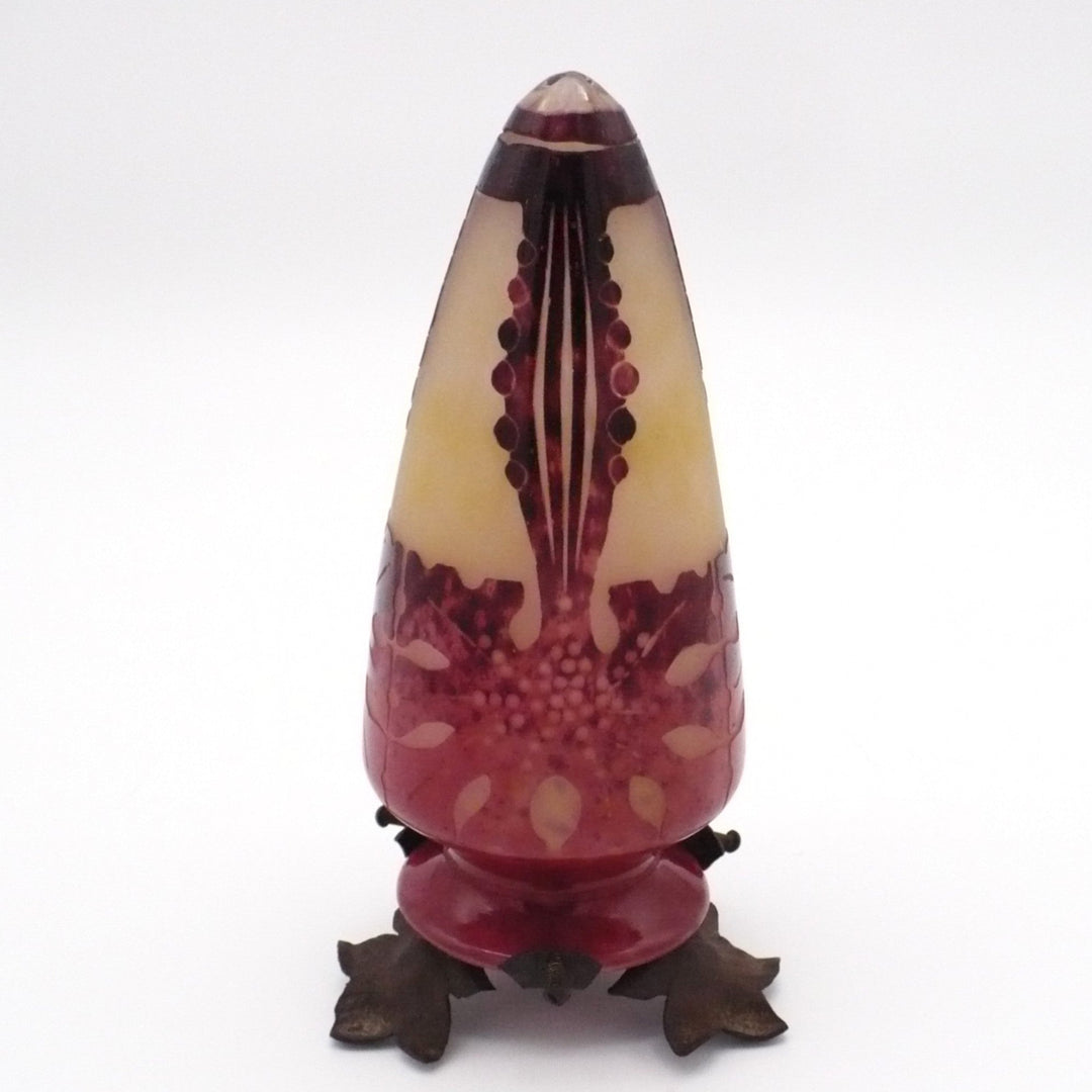 1923-26 Le Verre Français Veilleuse Amarantes Night Light.