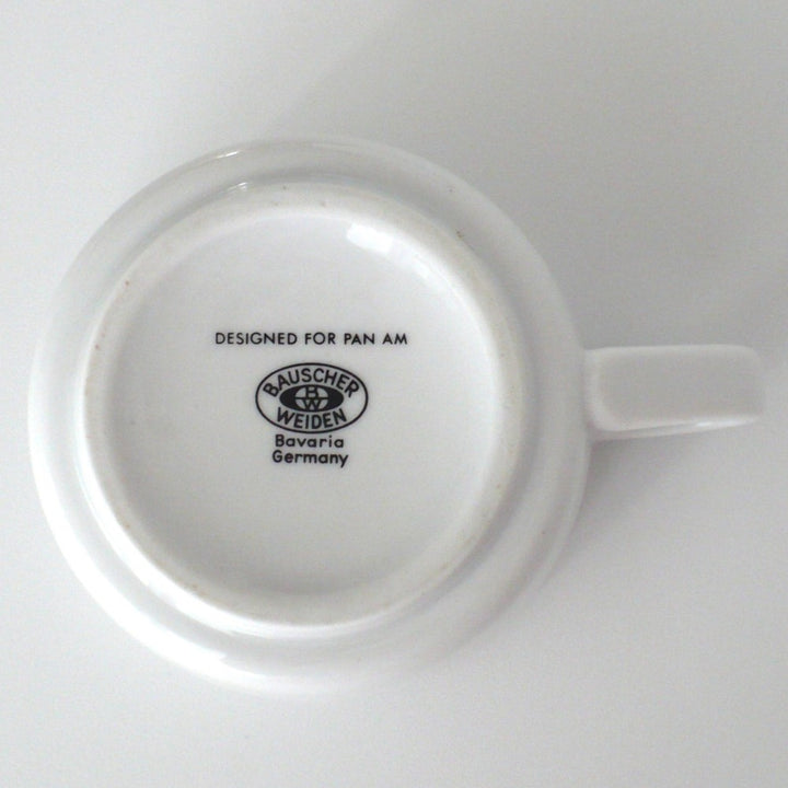 1986-1991 Vintage Pan Am Wave Coffee Cups Saucers Aviation Catering
