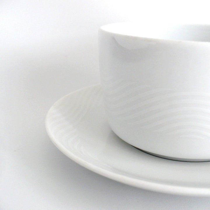 Pan Am Wave Flat Coffe Cup & Saucer Set Bauscher Weiden Airline China.