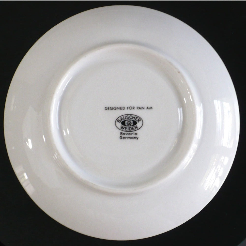 Pan Am Wave Flat Coffe Cup & Saucer Set Bauscher Weiden Airline China.