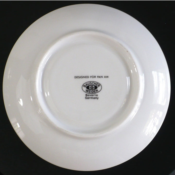 Pan Am Wave Flat Coffe Cup & Saucer Set Bauscher Weiden Airline China.