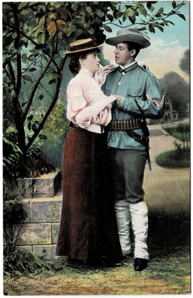 Vintage Valentiine, romance, or courtship postcard or card.