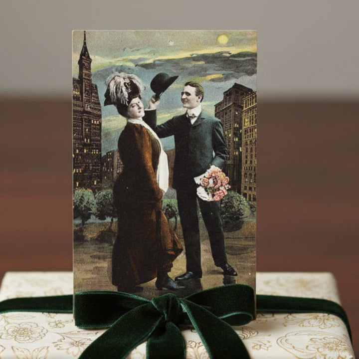 Antique, vintage Valentine, romance, or courtship postcard .