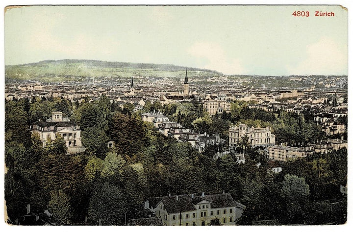 1910 Zurich Switzerland Vintage Postcard