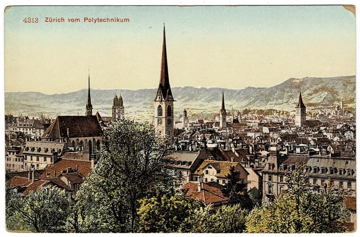 1910 Bühl Cathedral Zurich Switzerland Vintage Postcard