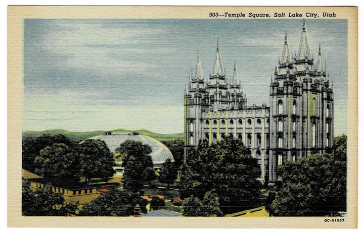 1950 Temple Square Salt Lake City Utah Vintage Postcard
