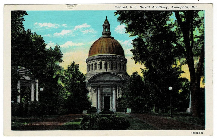 1950 US Naval Academy Chapel Annapolis Maryland Vintage Postcard