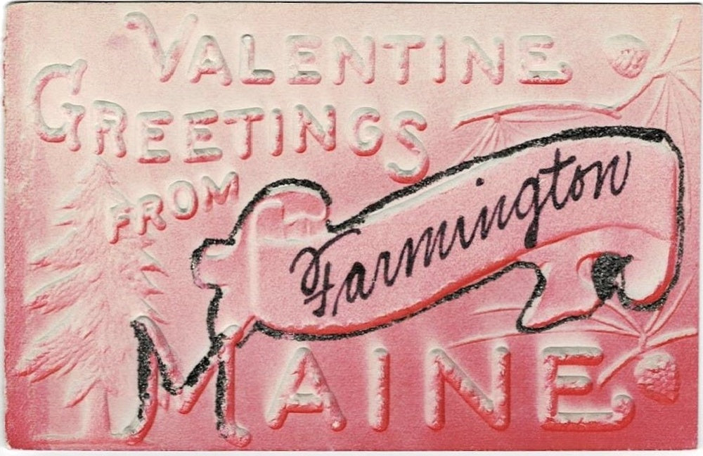 1909 Unique Puff Embossed Airbrushed To My Valentine Vintage Postcard.