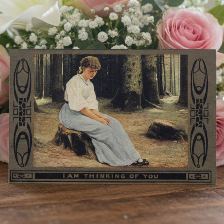 Antique, vintage valentine or Romance postcard.