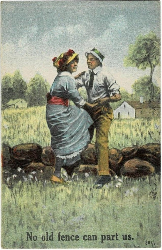 Antique, vintage valentine or Romance postcard.