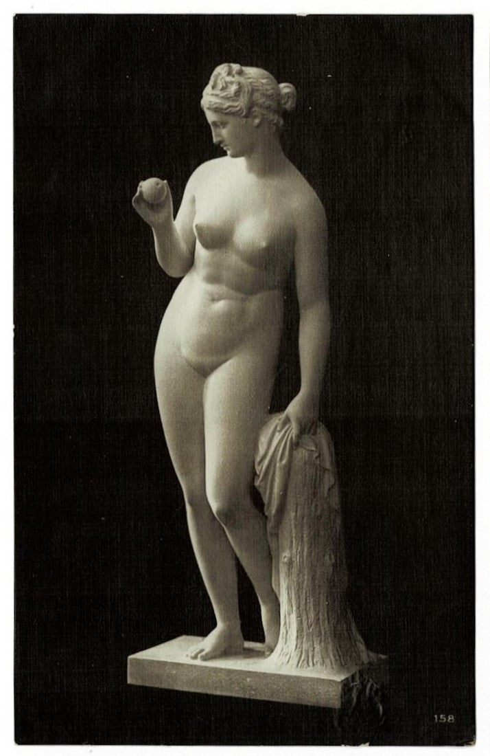 1902 Venus With Apple Thorvaldsen Female Nude Vintage Art Postcard