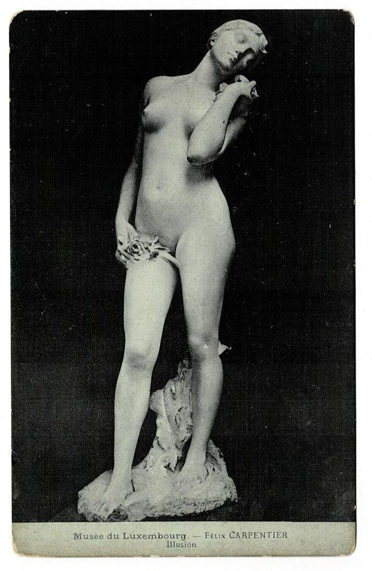 1906 Illusion by Carpentier Female Nude Vintage Art Postcard RPPC