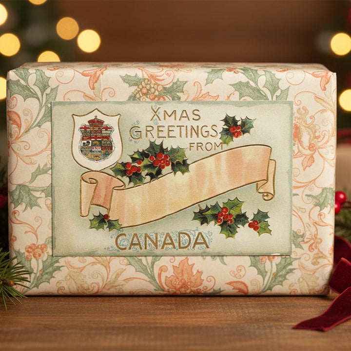 1914 Canada Christmas Greetings Vintage Postcard.