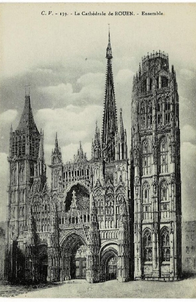 1909 Rouen Cathedral France Vintage Postcard