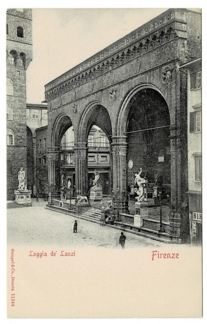 1900 Loggia dei Lanzi Florence Italy Vintage Postcard