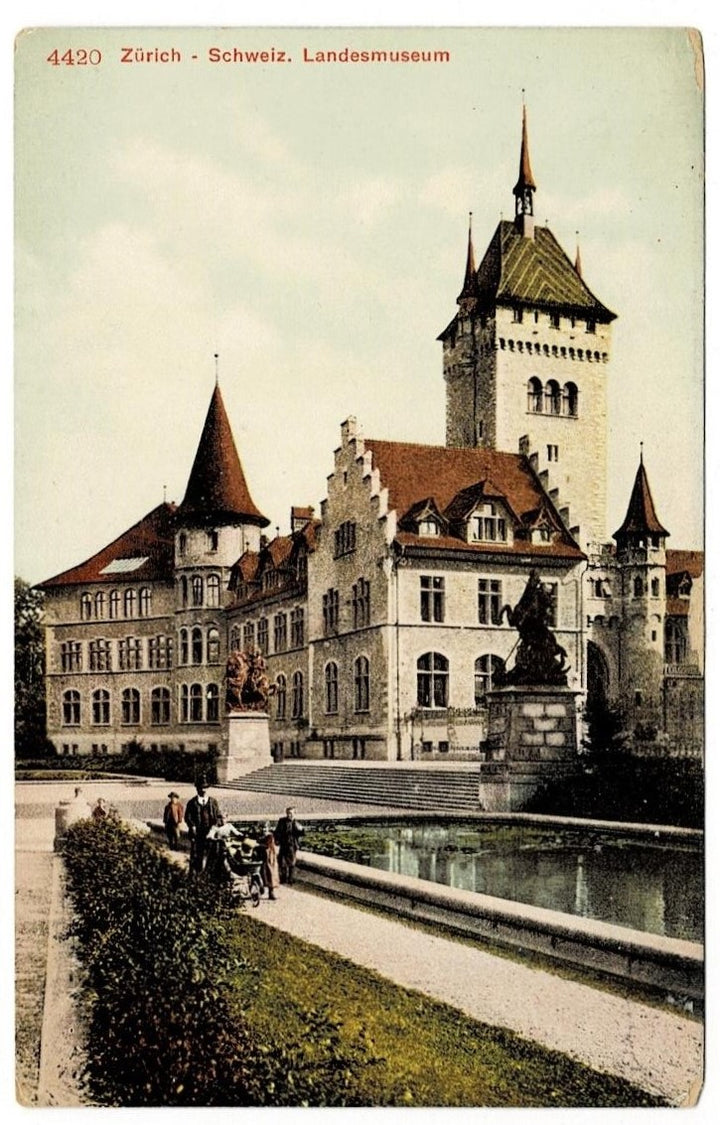 1910 Swiss National Musem Zurich Switzerland Vintage Postcard