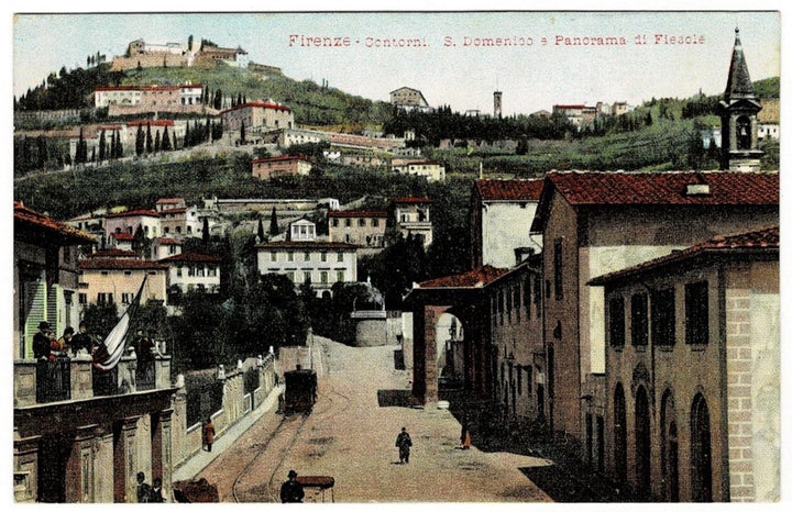 1909 Panoramic of Florence Italy Vintage Postcard