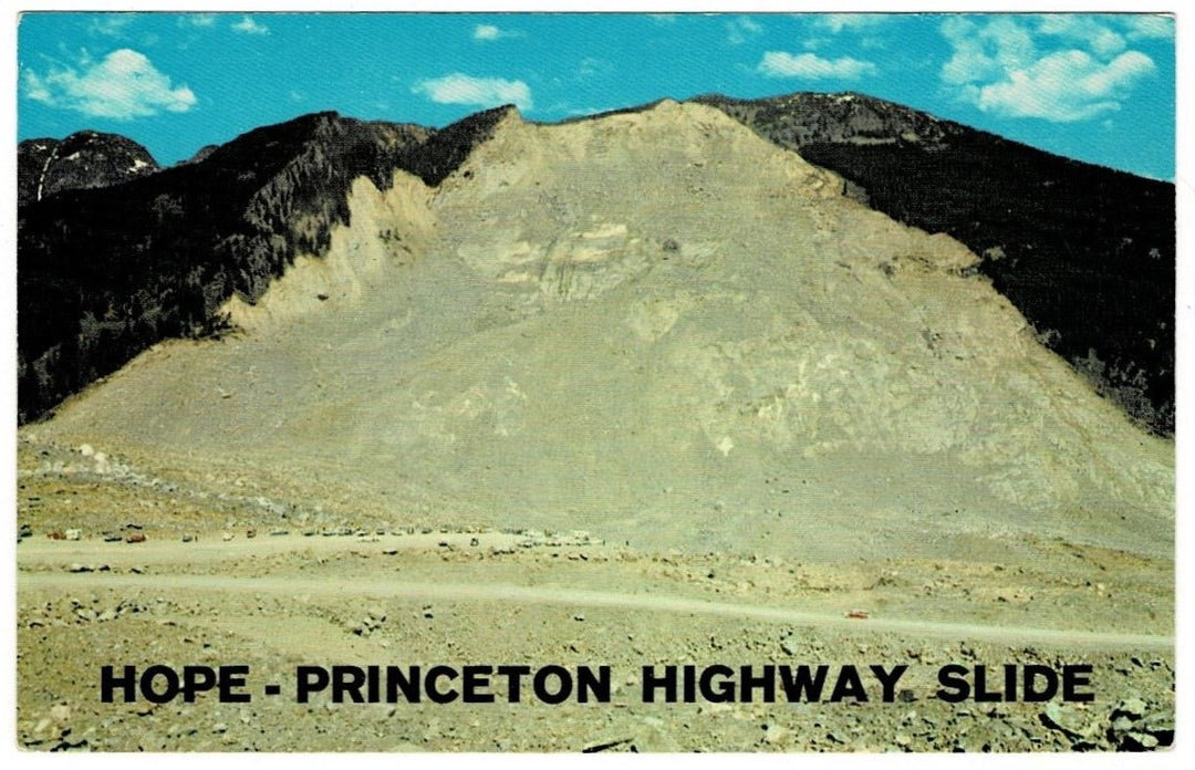 1965 Hope Slide Landslide Princeton Canada Vintage Postcard