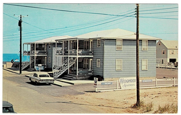 1965 Ocean City Maryland Wedgewood Apartments Vintage Postcard