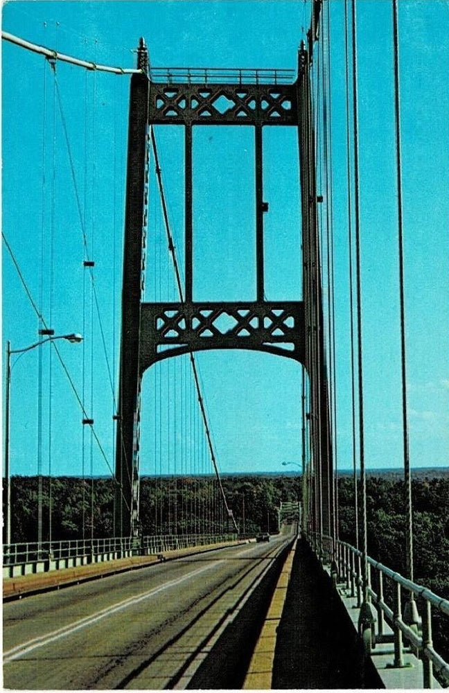 1967 Thousand Islands Bridge Ontario Canada Vintage Postcard