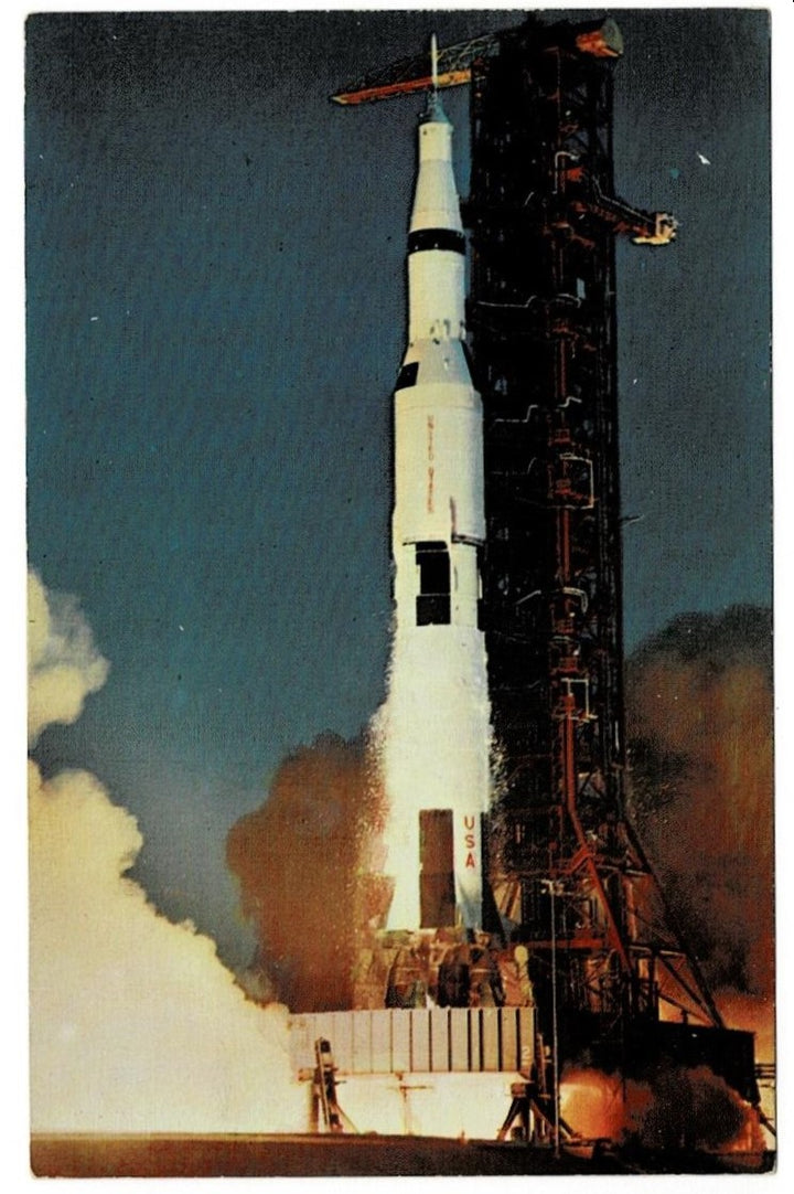 1968 NASA Florida Apollo Kennedy Space Center Vintage Postcard