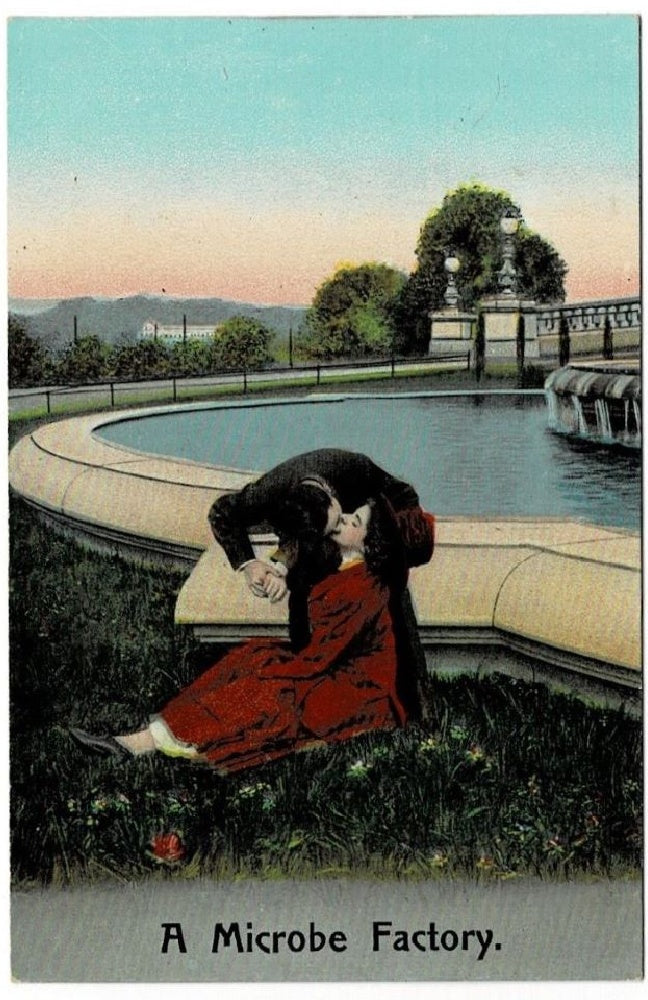 Vintage Valentine postcard, antique romance card.