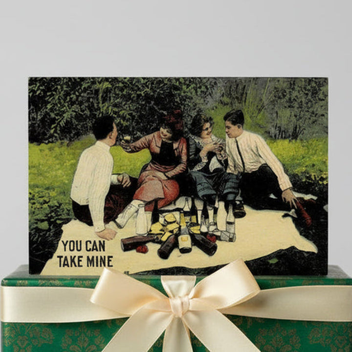 Vintage Valentine postcard, antique romance card.