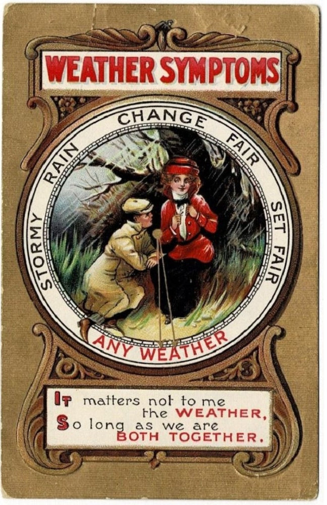 1914 Love Barometer In All Weather Vintage Romance Postcard