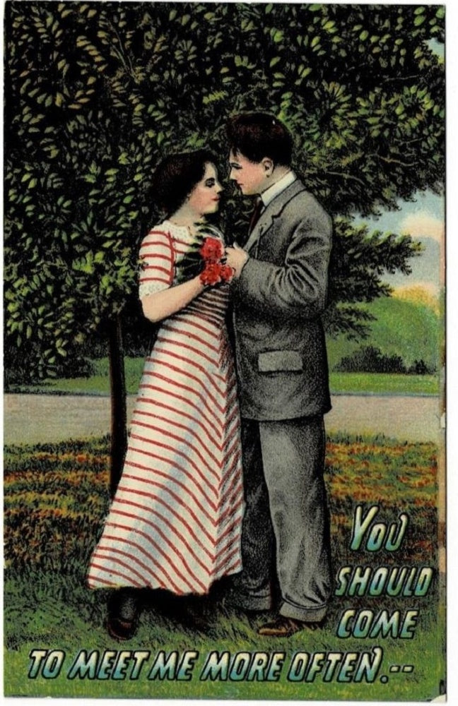 Vintage Valentine Romance postcard.