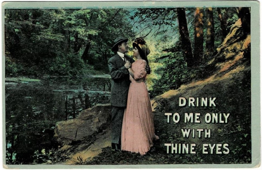 Vintage romance postcard.