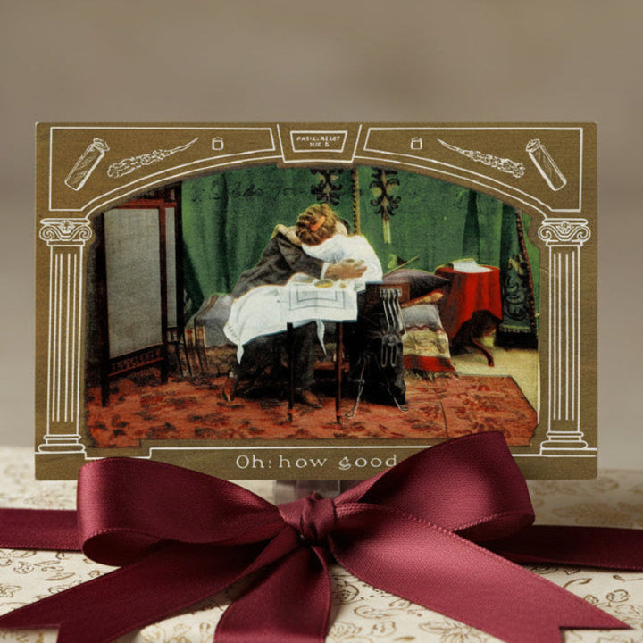 Vintage Valentine postcard, antique romance card.