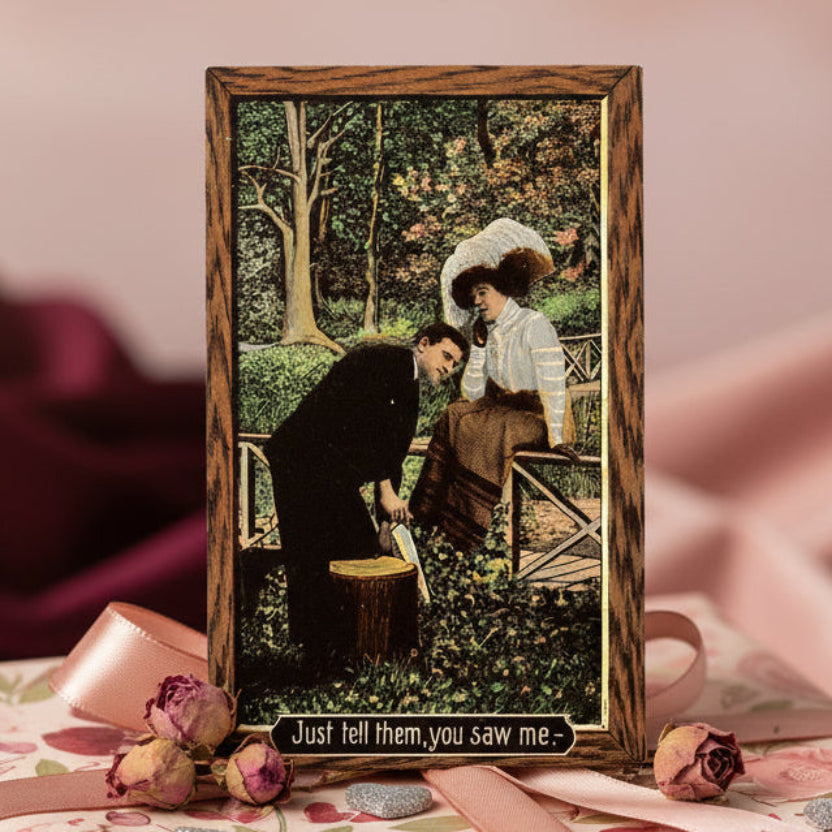 Vintage Valentine, Romance card, , antique holiday card.