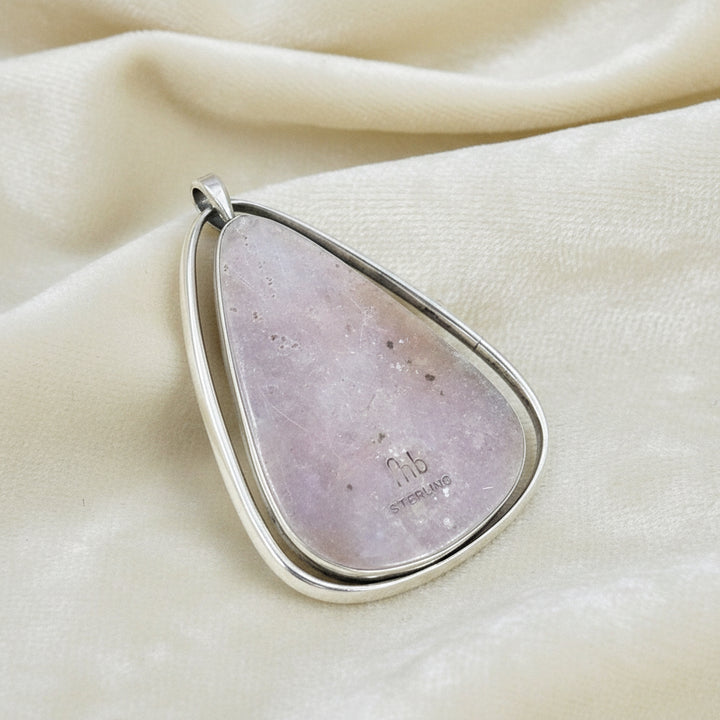 Frances Holmes Boothby Modernist Kinetic Dumortierite Sterling Pendant.