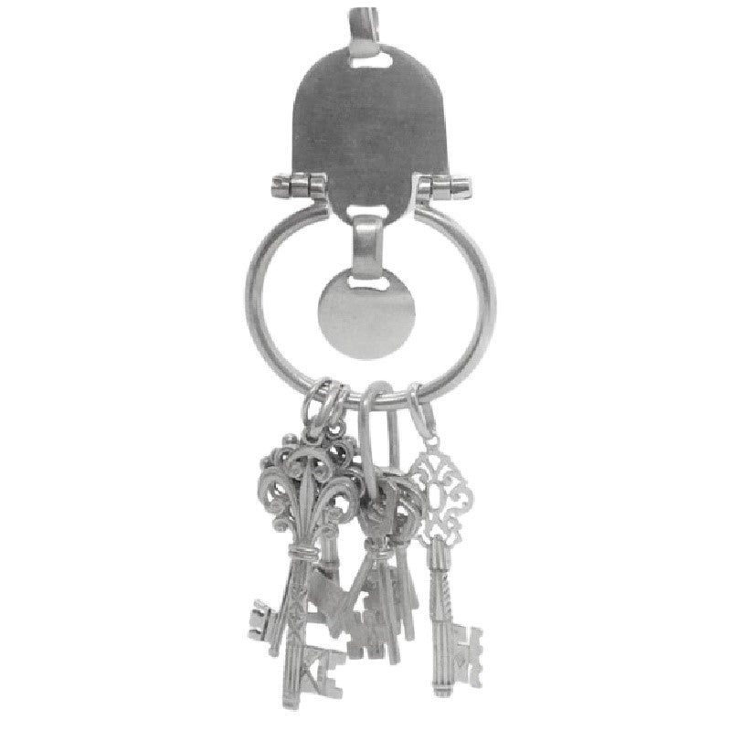Sterling Chatelaine Skeleton Keys Pendant, 1970.