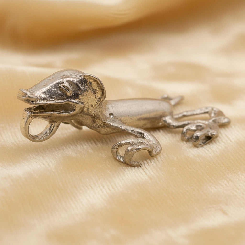 1980 Pre-Columbian Jaguar With Two-headed Snake Pendant by Sigi Pineda.