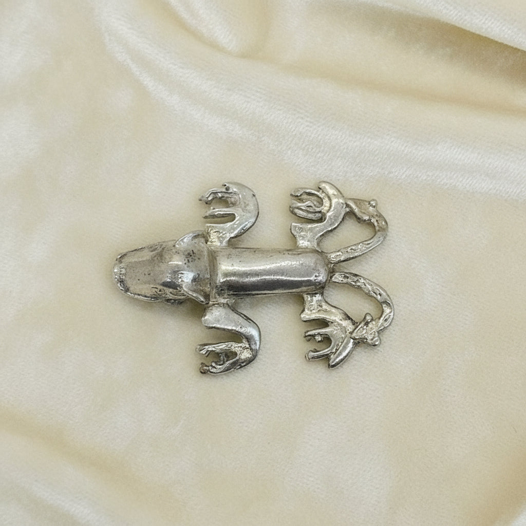 1980 Pre-Columbian Jaguar With Two-headed Snake Pendant by Sigi Pineda.