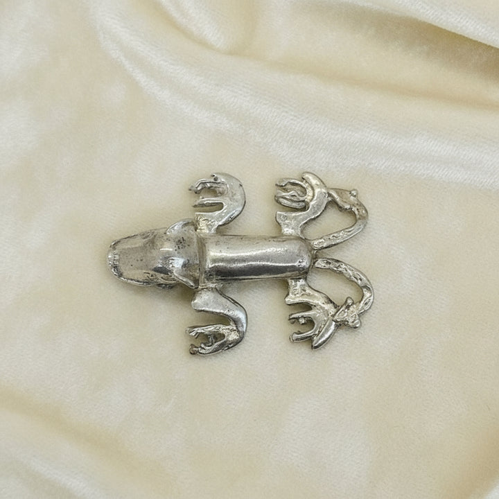 1980 Pre-Columbian Jaguar With Two-headed Snake Pendant by Sigi Pineda.