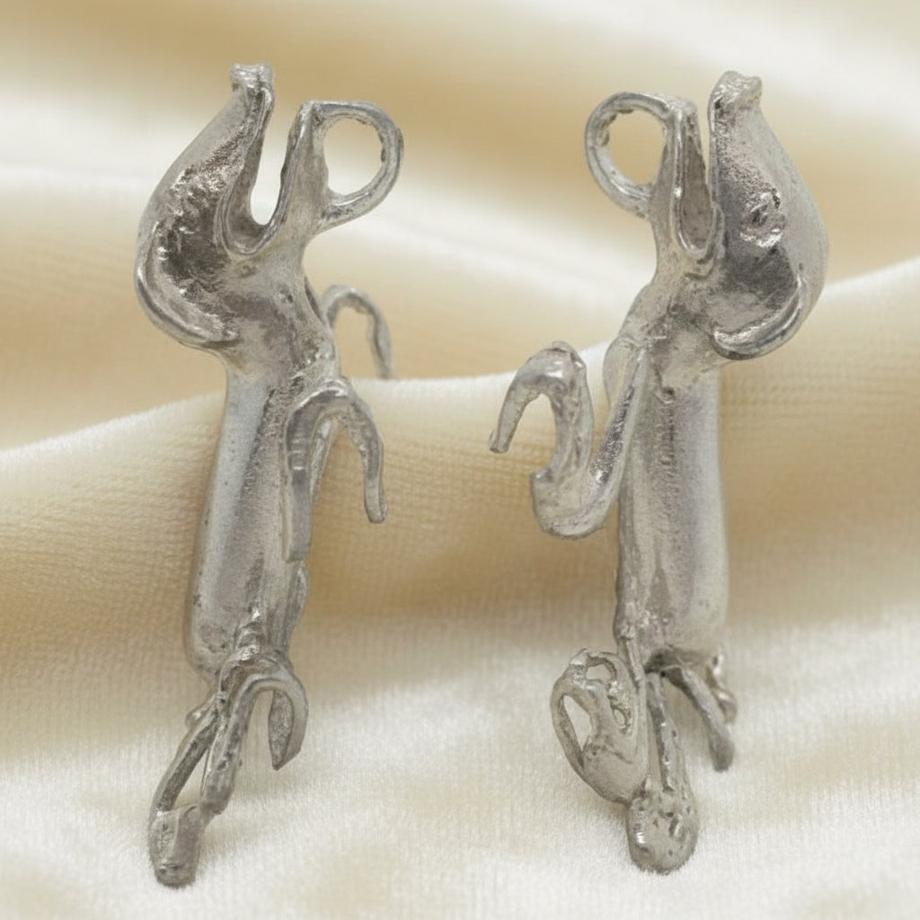 1980 Pre-Columbian Jaguar With Two-headed Snake Pendant by Sigi Pineda.