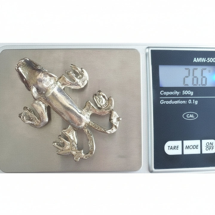 1980 Pre-Columbian Jaguar With Two-headed Snake Pendant by Sigi Pineda.