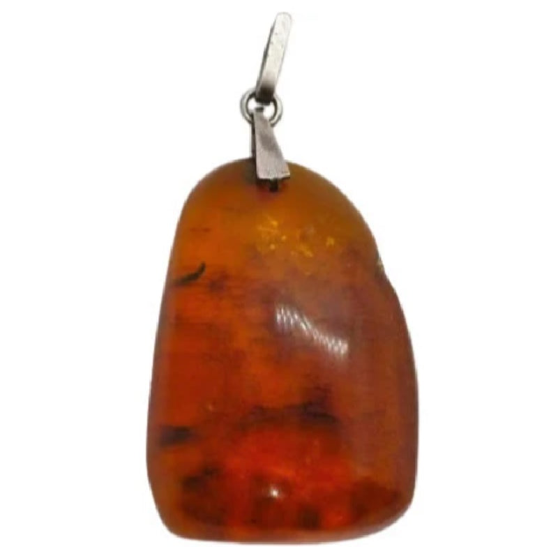Vintage Baltic Amber Pendant 875 1950s Vintage Soviet Baltic Amber Pendant .