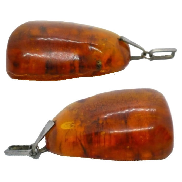 Vintage Baltic Amber Pendant 875 1950s Vintage Soviet Baltic Amber Pendant .