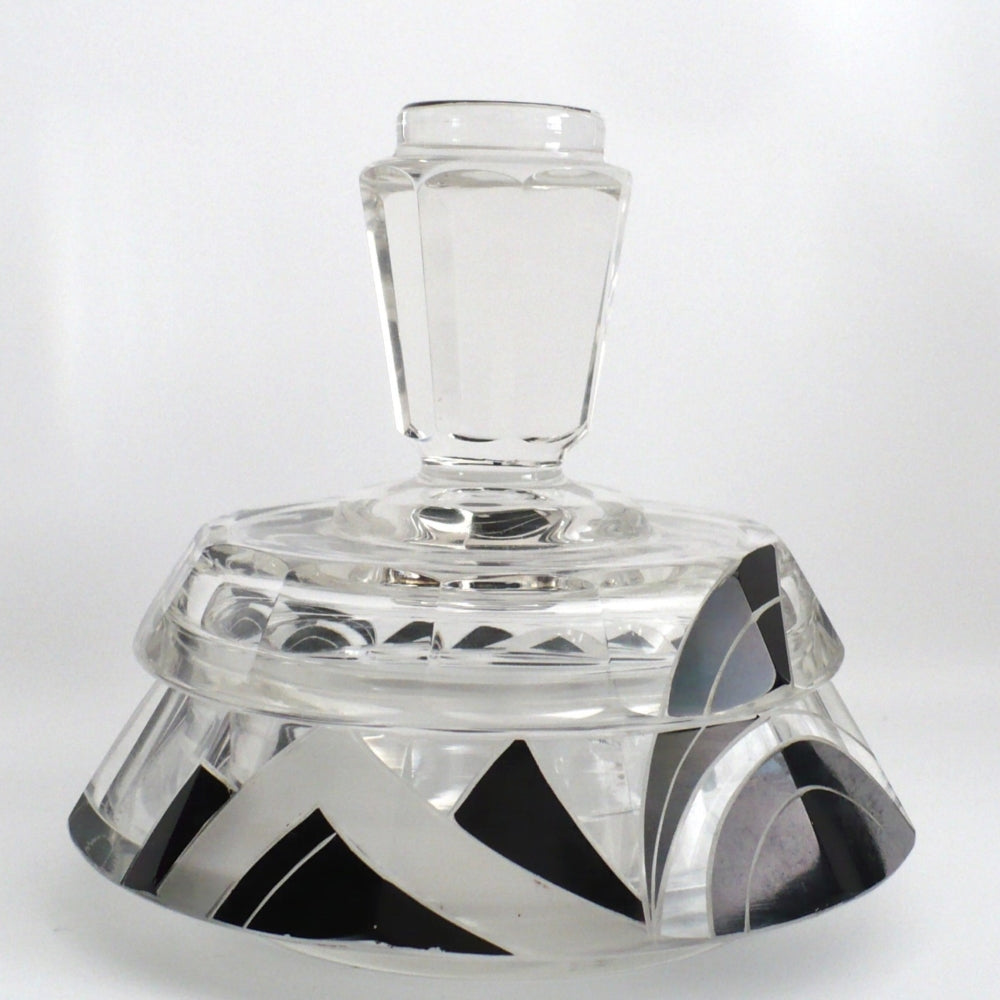 1930s Karl Palda Art Deco Vanity Powder Jar.