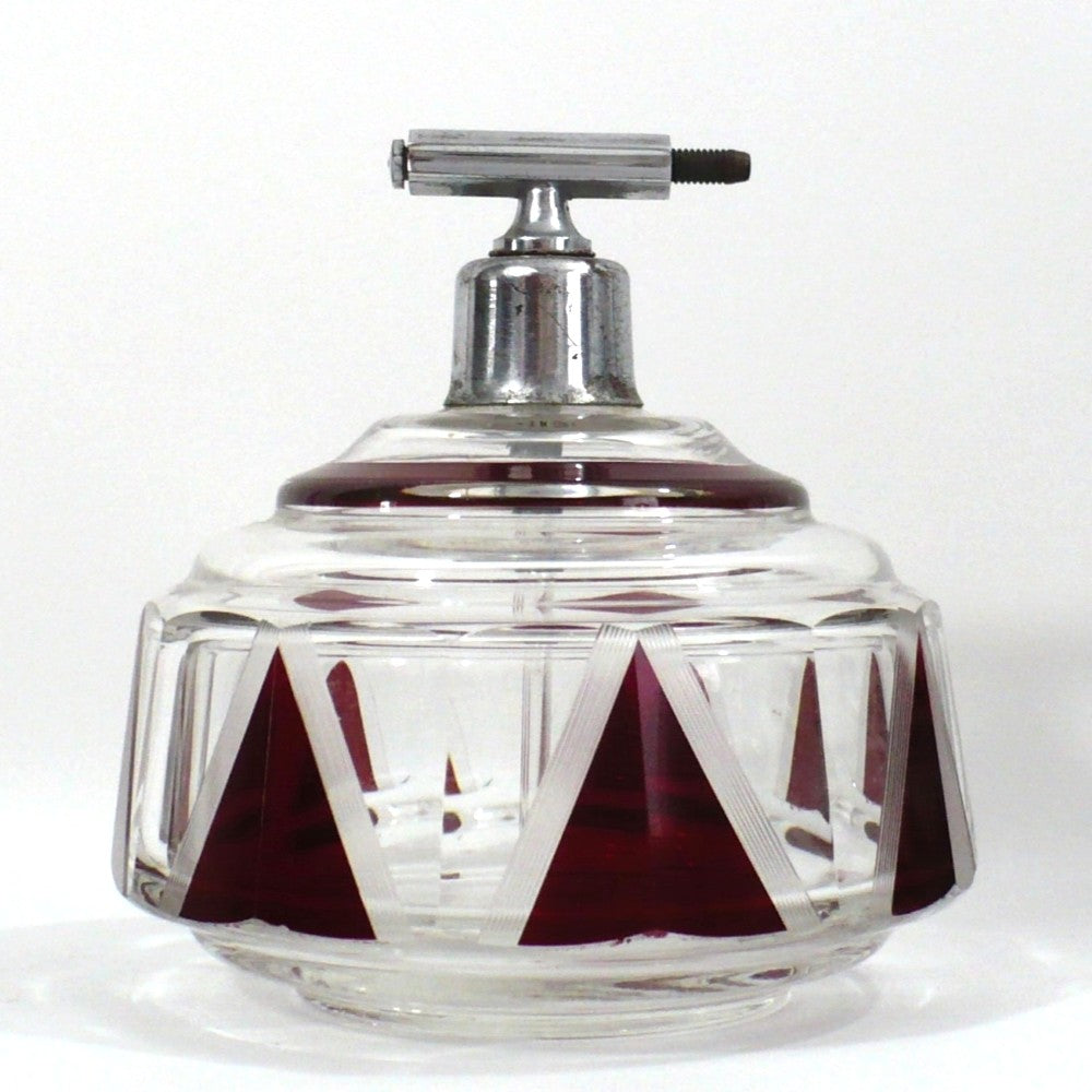 1930s Art Deco Palda Red Perfume Atomizer.