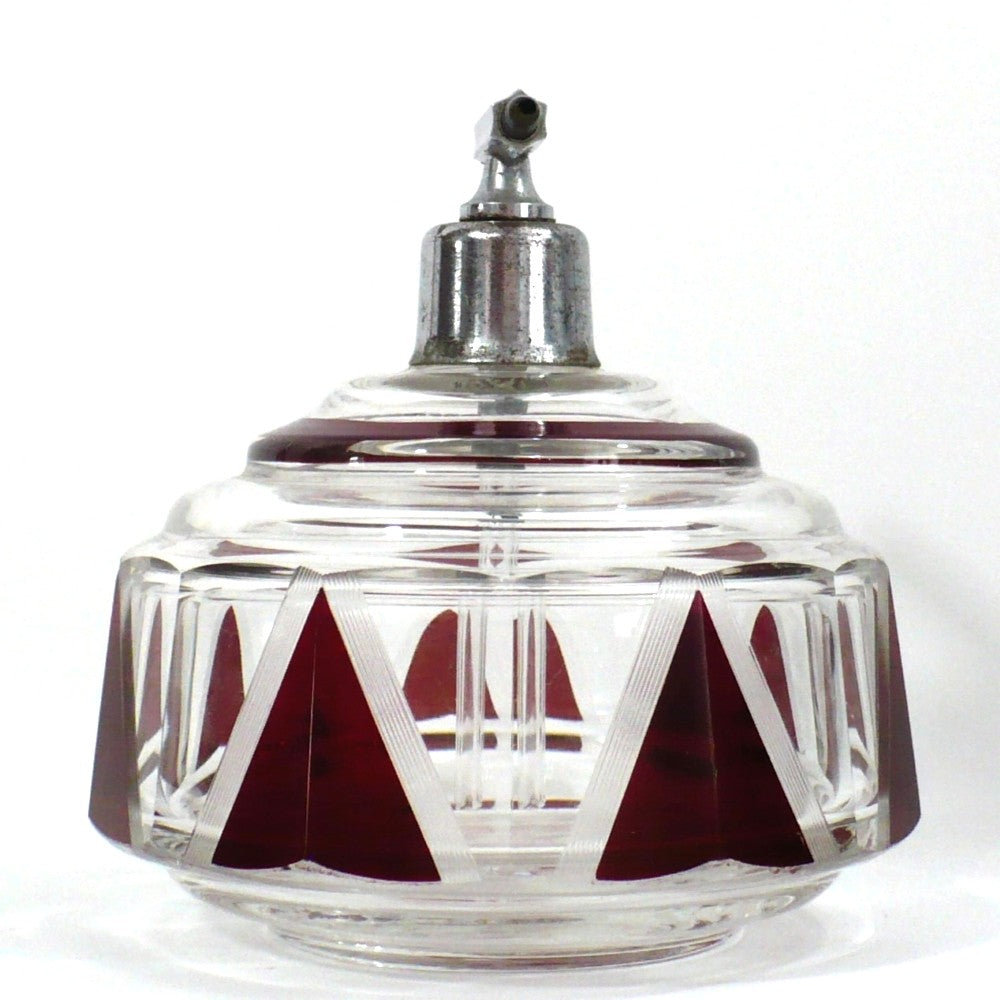 1930s Art Deco Palda Red Perfume Atomizer.