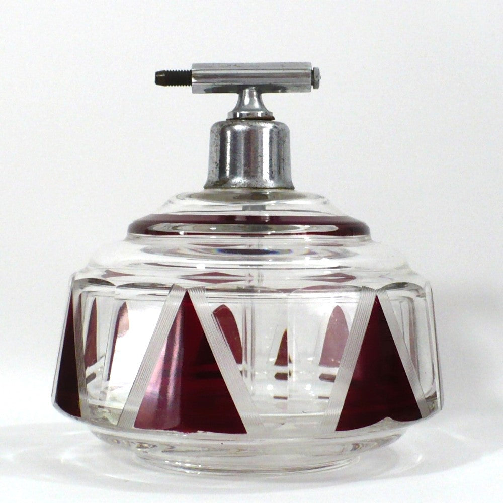 1930s Art Deco Palda Red Perfume Atomizer.